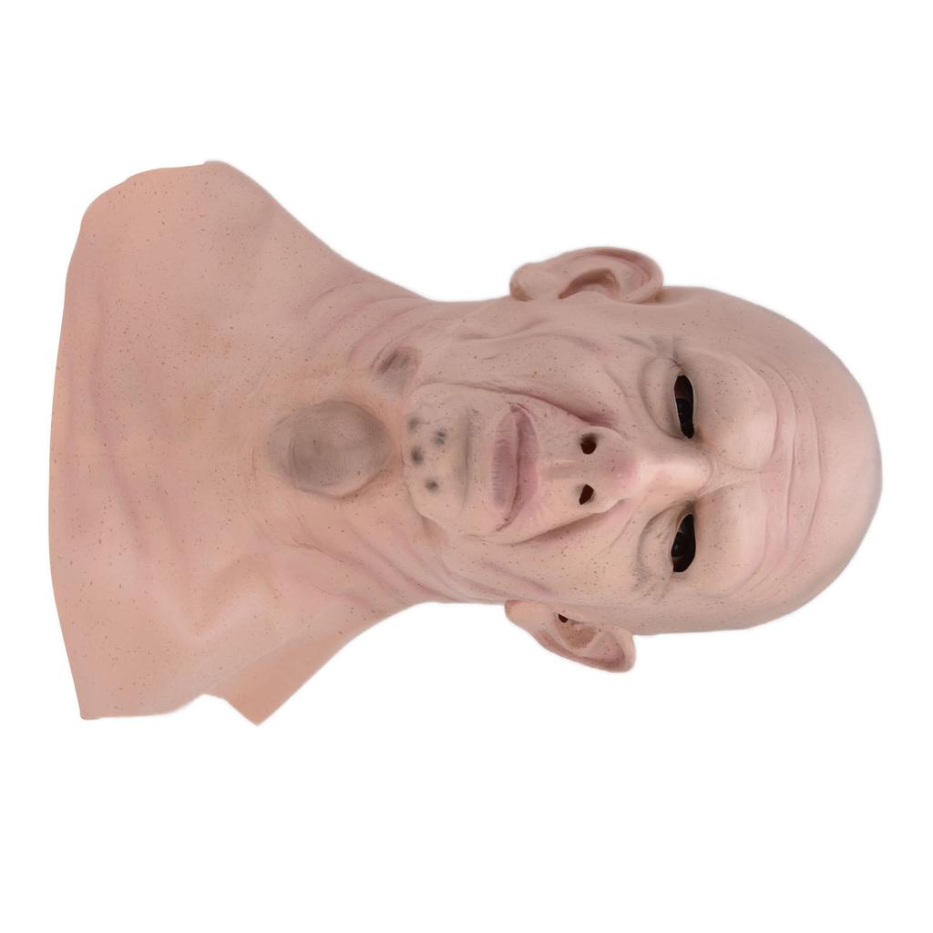 Realistic Bald Head Man Mask Latex Human Face Mask Funny Scary Halloween Costume Cosplay Props