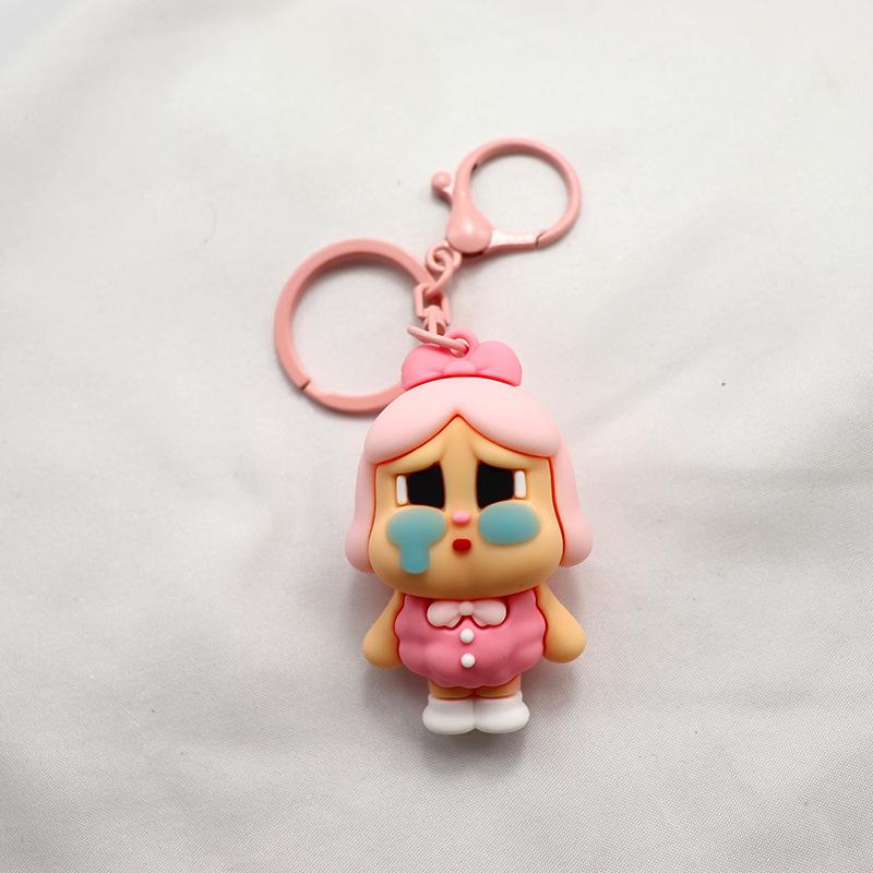 Crying Baby Keychain Pendant Three-dimensional Cute Girl Schoolbag Pendant Pendant Couple Car Key Chain Cartoon