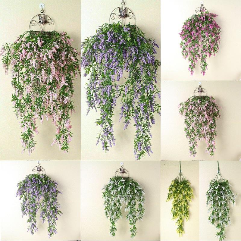 Stunning Artificial Lavender Ivy Flower Vine Garland For Wall Hanging Decor