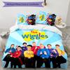 The Wiggles 3pcs Bedding Set Duvet Cover Closure Includes 1 Duvet Cover & 2 Pillowcases for All Seasons Bedroom Home Dorm Decor