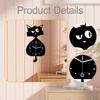 Clock Silent Cute Cartoon Pendulum Decorative Wall Decoration for Kitchen Indoor Kids Room