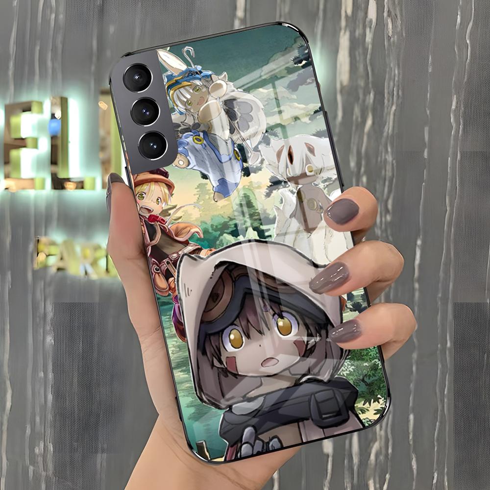 M-Made In Abyss Phone Case For Samsung A25 A13 A33 5G A54 A36 A35 A56 A52 A14 Shockproof Glass Cover