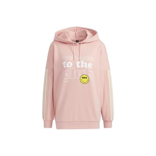 adidas neo x SMILEY Collaboration Pullover Sports Hoodie Women s Pink XL розовый