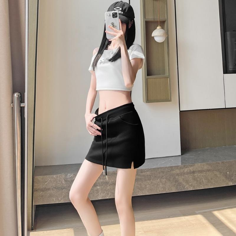 Spice girl sports short skirt women's spring and summer new high waist skirt word skirt anti-light hip skirt pants