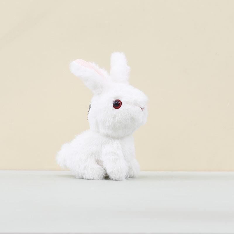 

Huhu Bear Cartoon Plush Rabbit Sitting Toy Bag Hanging Doll Decorations Keychain StyleD