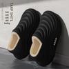 Men's Cartoon Cotton Slippers: Winter Indoor Non-Slip, Waterproof, Warm, Closed-Heel with Thick Sole for Couples