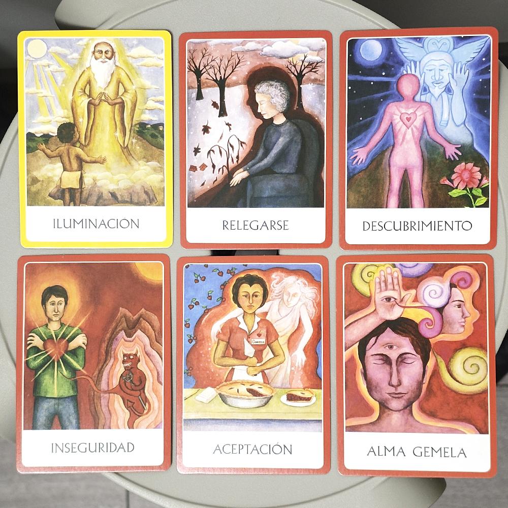 Karty Wyroczni Mądrości Czakr Narzędzie Duchowe do Transformacji Twojego Życia Edycja Hiszpańska 10.4*7.3cm 49 Szt. Kart Wyroczni