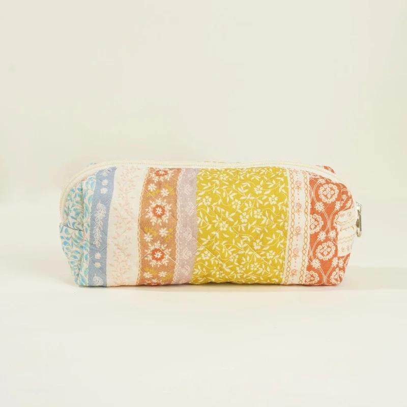 

1pc Large Travel Multicolored Plaid Makeup Storage Bag Girls Brush Cosmetic Pouch Bag School Supplies Checkered Pencil Bag