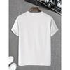 European Size Cartoon Figure Pattern T-shirt, Men's Casual Street Style Stretch Round Neck Tee Shirt For Summer
