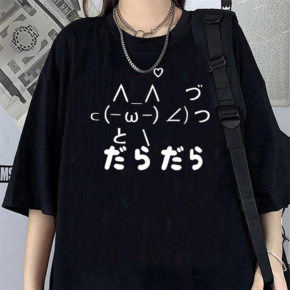 Y2k Aesthetic Summer Loose Cute Cat T-shirt Women Casual O Neck Japanese Cartoon Tops Short Sleeve Kawaii Sweet Harajuku Tees