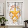 Herbstliche Holzmaserung Orange Fünfzackiger Stern Ahornblatt Transparente Vorhänge für Kinder Wohnzimmer Voile Fenstervorhänge Tüllvorhänge