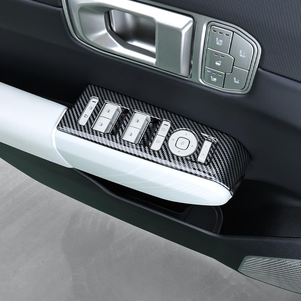 For KIA EV4 2025-2026 LHD Window Lift Switch Button Cover Trim Door Handle Decor Strip ABS Anti-Scratch Car Interior Accessories