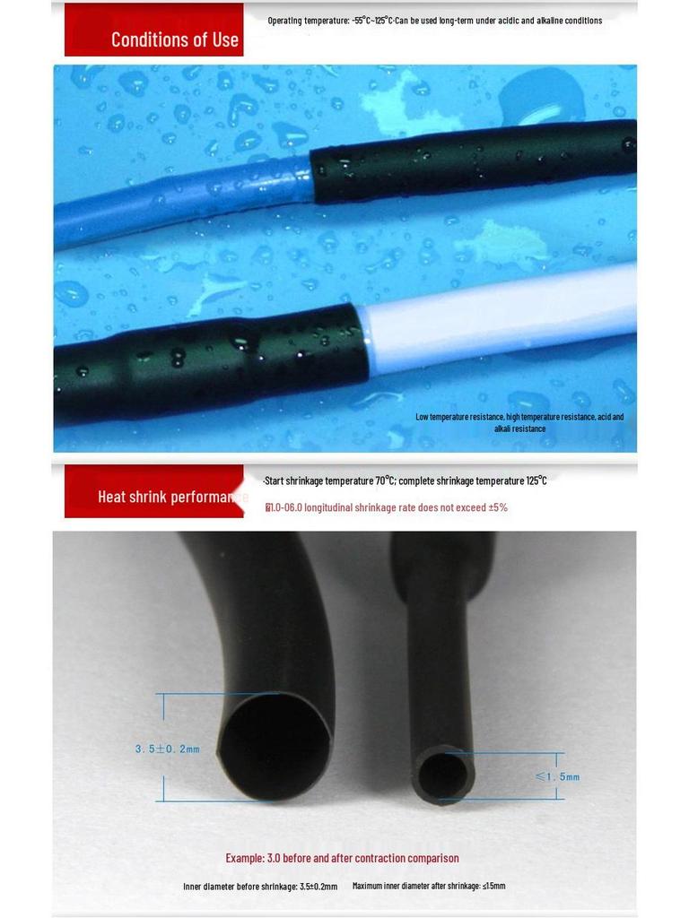 Black PE Heat Shrink Insulating Sleeve