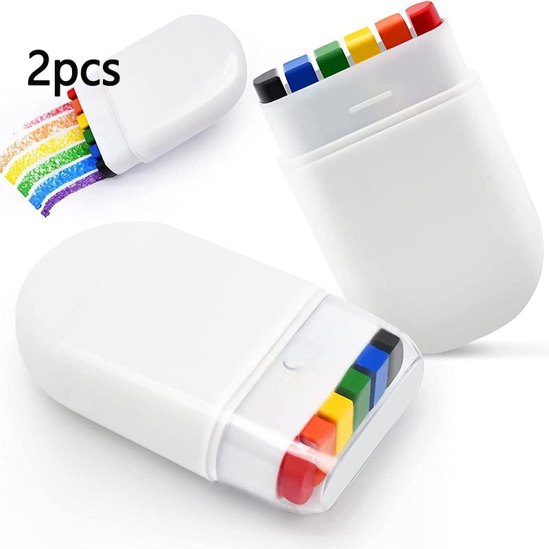 2026 New 2 Pcs Rainbow Crayon Paint Face Painting Birthday Party Colorful Theme Party Accessories Party Home Costume Favors