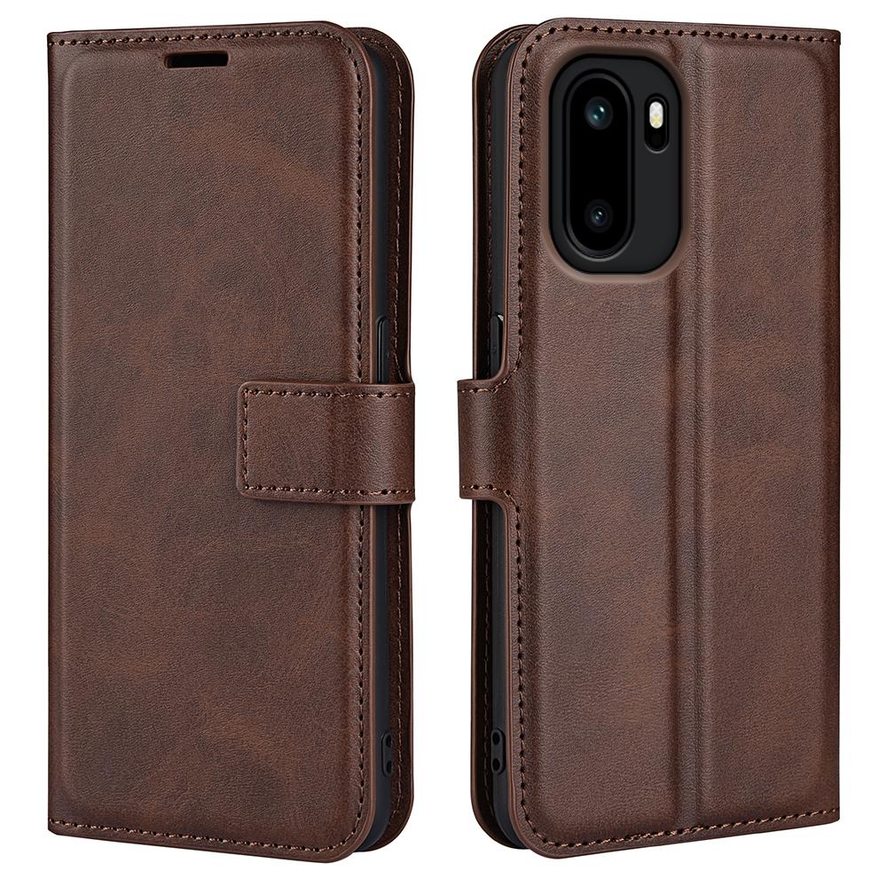 For OnePlus Ace 6 5G Stand Case Anti-Scratch Calf Texture Leather Phone Cover