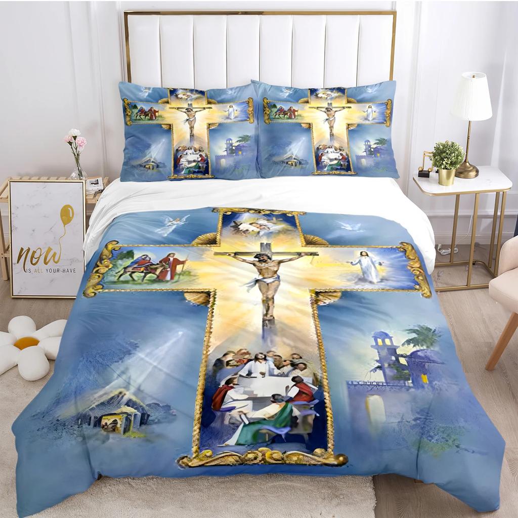 Kind Blesed Virgin MMary All Season Duvet Cover Comforter Bedding Collection Soft Quilt Cover And Pillowcases Singledoublequeenking