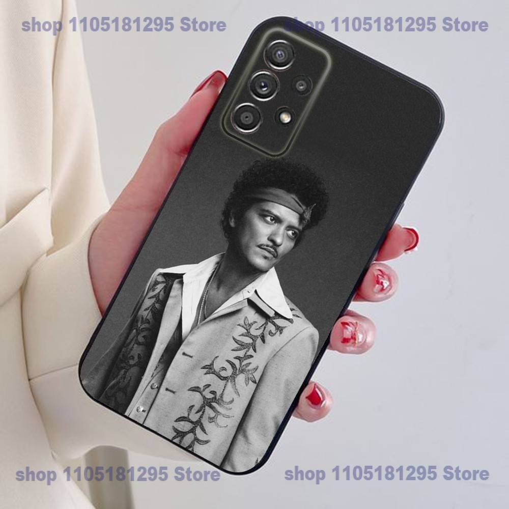 The Romantic B-Bruno M-Mars Phone Case For Samsung S24,21,22,23,30,Ultra,20,Plus,Note,10,9,Black Soft Silicone Case