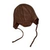 Balaclava Hat% WOOL Pure Wool Short Brim Ear Protector Knitted Hat Women's Autumn and Winter Wool Flight Hat