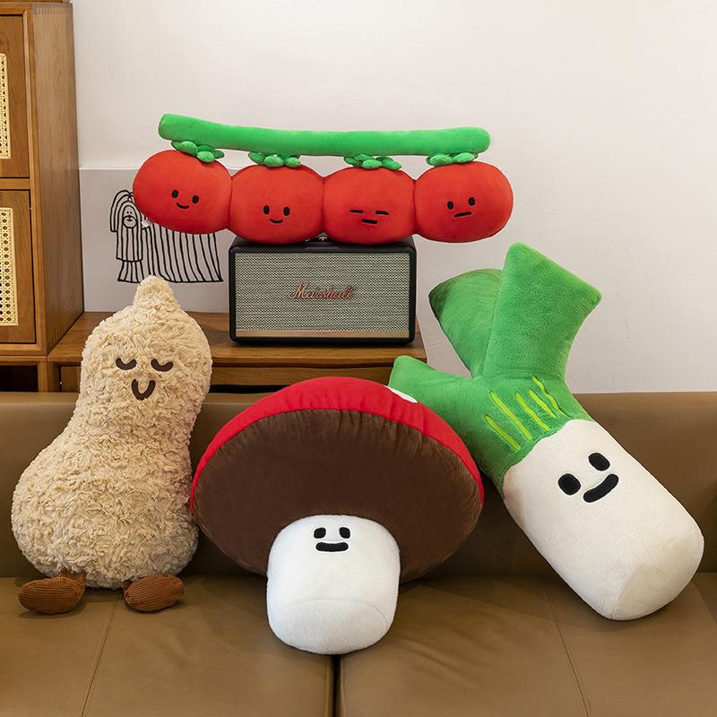 New vegetable series plush toys, tomatoes, dolls, throw pillows, large gifts for children and girls