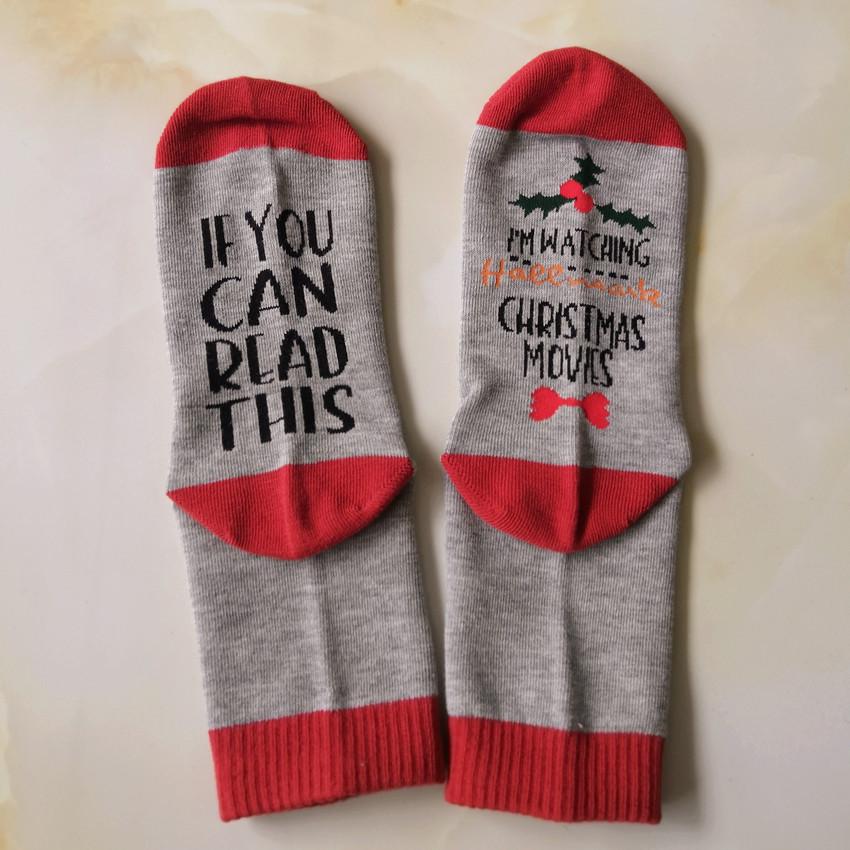 Christmas Sports Cotton Mid-Calf Socks
