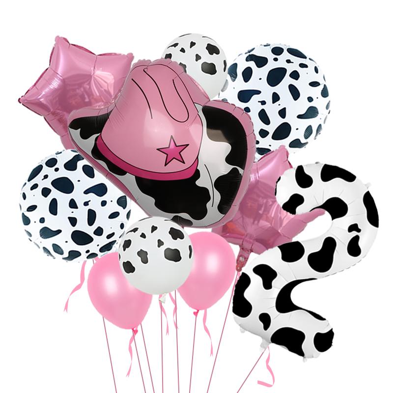 40 Inch Cow Print Number Balloons 1 2 3 4 5 6 7 8 9 Figure Foil Balloon Holy Cow Im One Birthday Cowgirl Theme Party Decorations