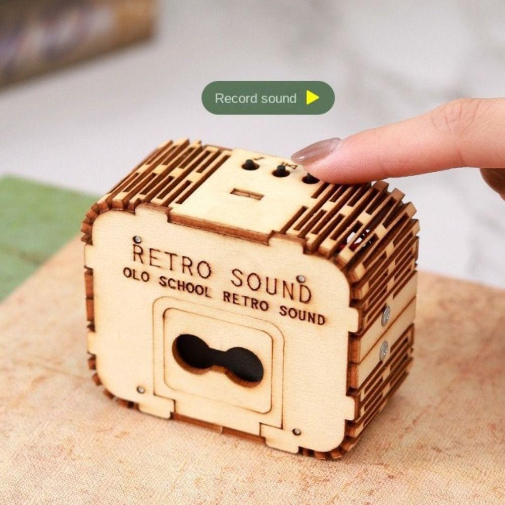 Wooden Wooden Tape Recorder Self-made Cassette Recorder Useful Assembly Tape Recorder  Friend Gift