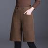 Pantaloncini larghi a vita alta in lana taglie forti da donna 2025 - Moda Autunno/Inverno