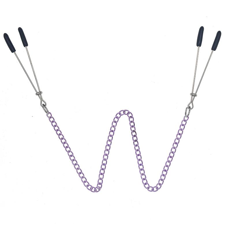 Metal Nipple Clamps With Chain Clips Flirting Teasing Sex Bondage Kit Slave Clamp Clip Adult Bdsm Toys Exotic