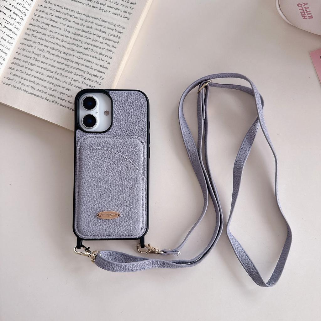 Cards Solt Wallet Leather Flip Crossbody Case For iPhone 16 Pro Max 15 Plus 14 13 12 11 Vertical Bag Pocket Long Lanyard Cover
