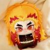 Demon Slayer Tengen Uzui Plush Doll Set 10cm Cute Sound Hashira Mascot with Eyepatch Battle Design Soft Anime Stuffed Keychain for Fans Bag Decor Gift