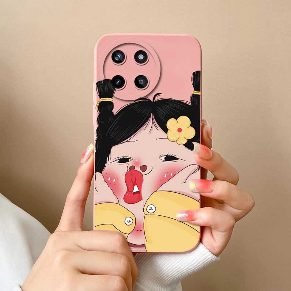 Leisure Style Case For Oppo Realme 11 Pro Plus Full Protection Soft Liquid Silicone Back Cover For Realme11 4G 5G Phone Cases