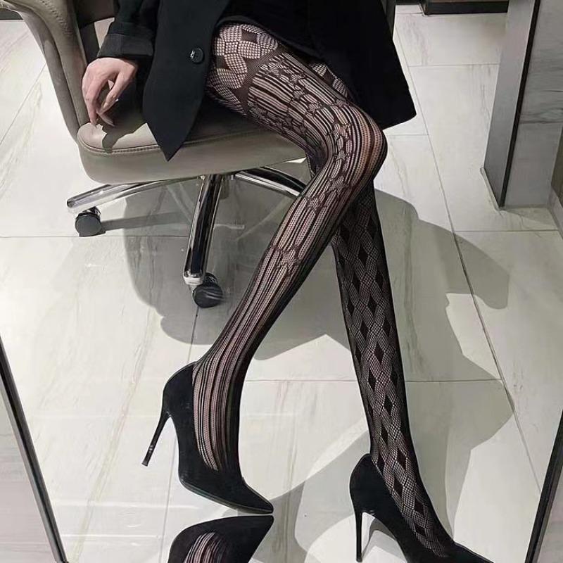 

New Tights Women Anime Pantyhose Lolita Pattern Fishnet Stockings Sexy Harajuku Hosiery Nylon Women s Lolita JK Style Tights one size білий