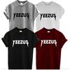 Classic Men Yeezus Letter Short Sleeve T-shirt With Premium Cotton Blend Fabric