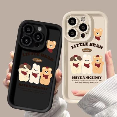 Cute Three Bears for iPhone17ProMax Phone Case 14 Apple 13 Matte 12/15 Premium 11