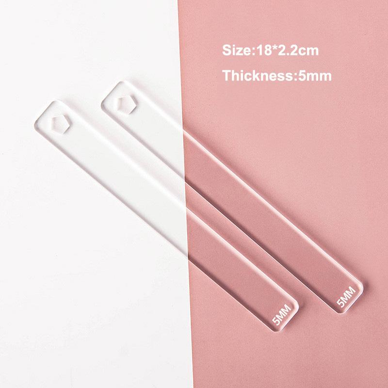 2Pcs Acrylic 2/3/4/5/6mm Rolling Strip Pin Rail Set Rolling Pin Guides Measuring Dough Strips Leveling for Pastry Baking Cookies