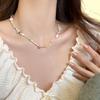 2024 Vintage Double-Layer Pearl Necklace with Heart Pendant