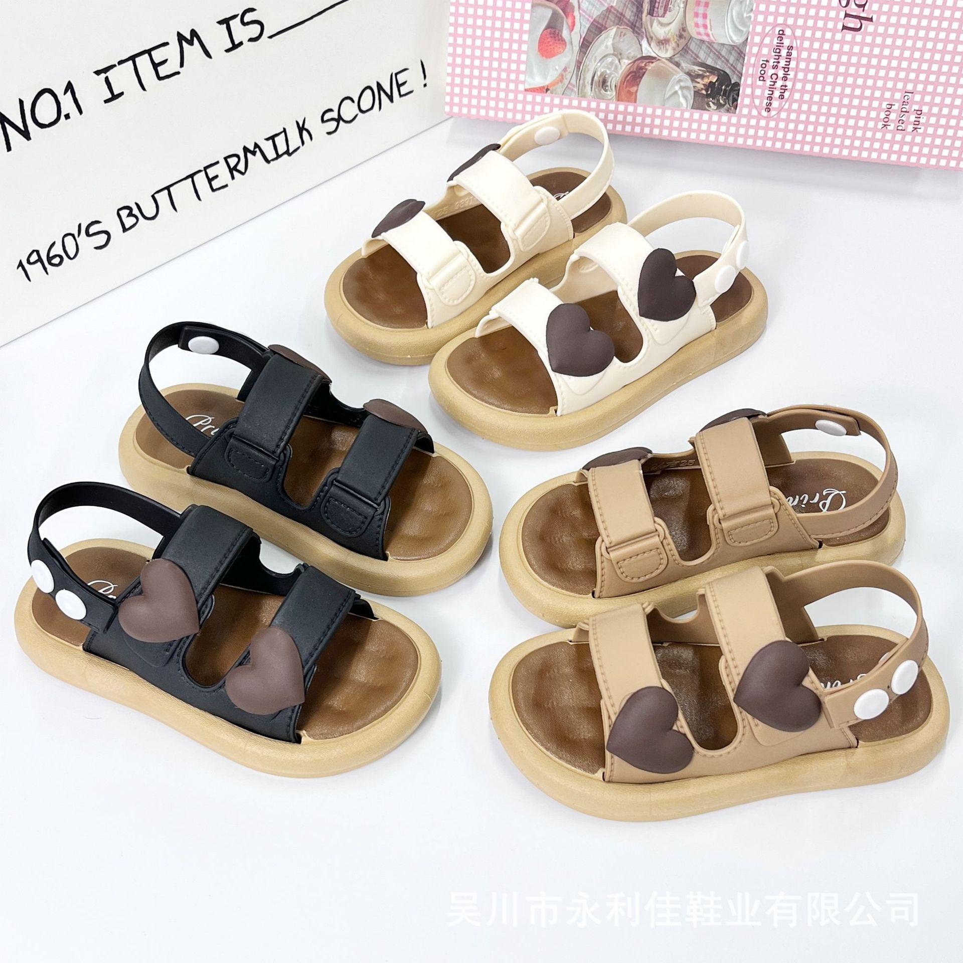Girls  Summer New Sandals for Students and Toddlers, Heart-Shaped Design, Exclusive Link for Girls  Shoes 24-28Code（No free shipp
