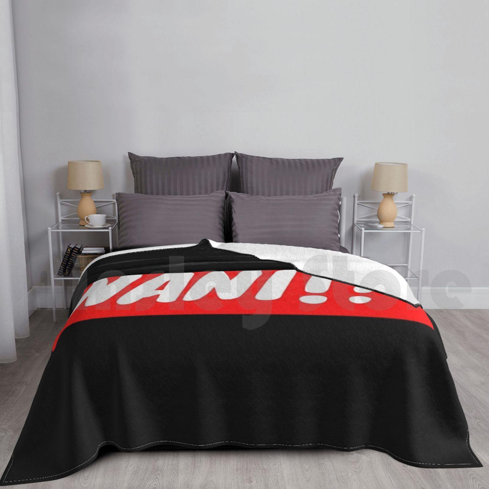 Nani! Blanket For Sofa Bed Travel Nani Anime Japanese Manga Meme Japan Cute Funny Kawaii Weeb Aesthetic Size: 75*100cm, Weight: 230 GSM