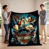 Harley-Davidson Vintage Garage Design Blanket Flannel blanket for bedroom, living room, sofa, and nap sofas.