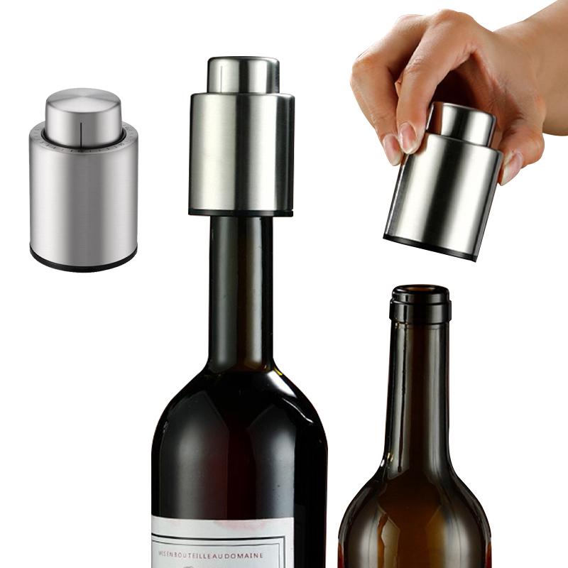 BOLTIFY Wine Bottle Stoppers Vacuum Wine Stopper Stainless Steel Wine Savers Vacuum Pump Corks Keep Really Fresh