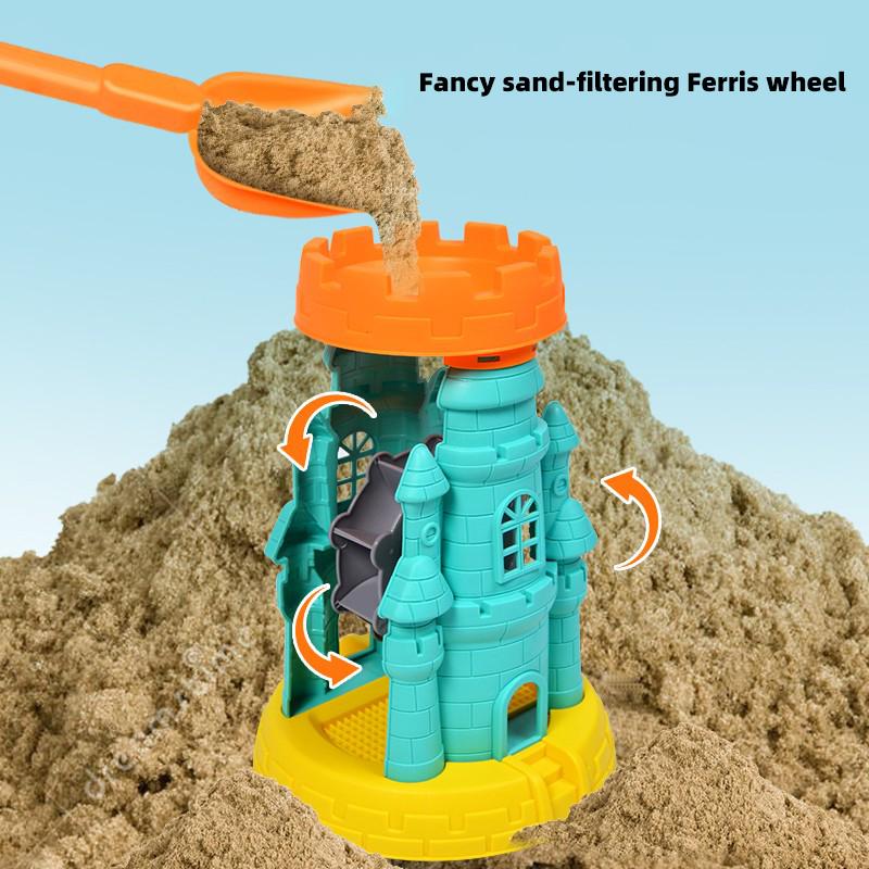 Children'S Beach Toy Set, Atv, Sand Digging And Water Toy, Beach Bucket, Hourglass, Shovel, Beach Sand Play Tool Random Colors