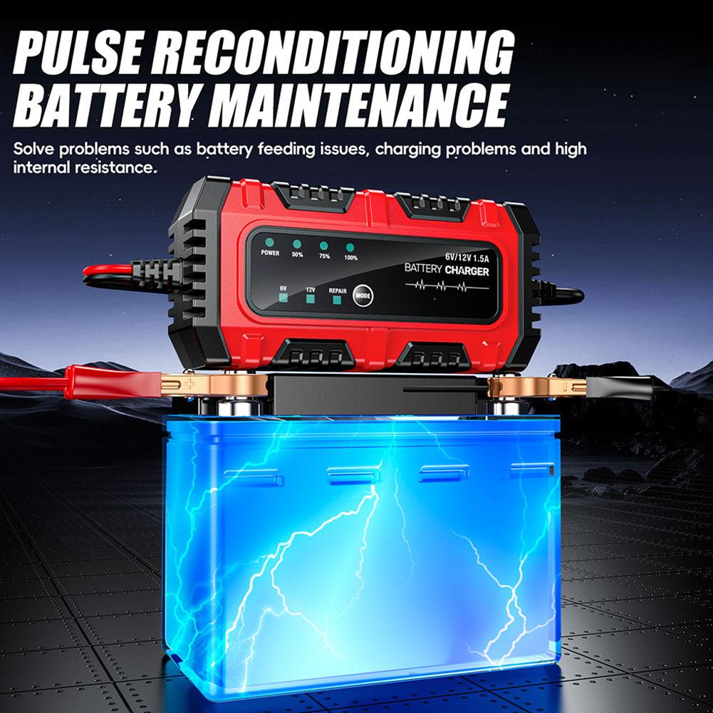 6V/12V Battery Charging Intelligent Control & Optimized Performance Battery Charger Multi-Level Protection Advanced Pulse Recond
