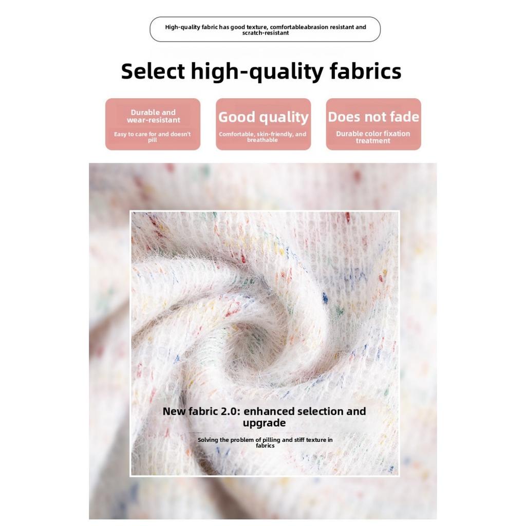 Dámské kalhoty s širokými nohavicemi s duhovými puntíky na podzim a zimu, kalhoty z lepkavé rýže s vysokým pasem a splývavým efektem, ležérní rovné trubkové silné vlněné kalhoty