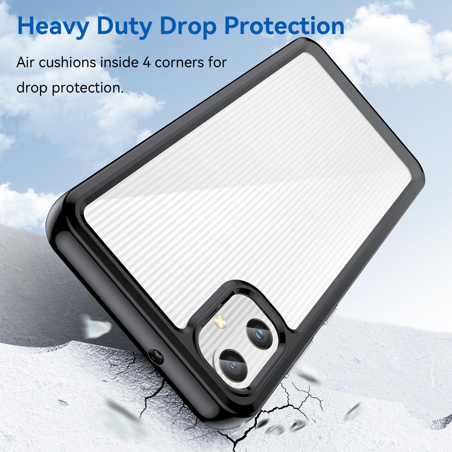 

For Samsung Galaxy A05 4G Case Anti-scratch TPU+Acrylic Phone Cover Transparent Blue