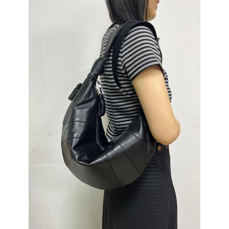 High Version Lemair * E Armpit Croissant Niche Design Sheepskin Dumpling Bag One Shoulder Crossbody Croissant Bag Tide