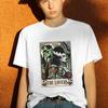 The Monster Frankenstein And Bride Lovers Tarot Card T Shirt Vintage Washed Unisex Streetwear Soft Homme Stretched