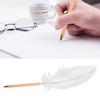  Retro Feathered Black Inks Pen for Bride Wedding Feathered Ballpoint Pen Plating Pen Body  Smooth Writing for Wedding