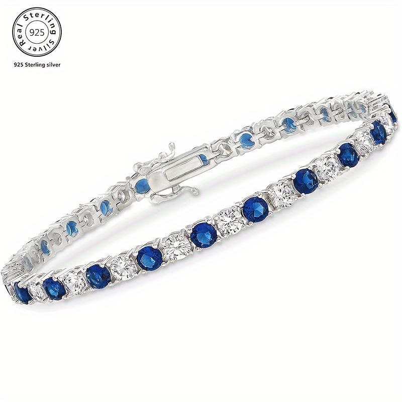 1 Piece of Italian Luxury 925 Silver Inlaid Moissanite Bracelet, Suitable for Various Occasions Such As Banquets, Including Exquisite Jewelry Box