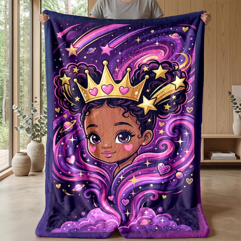Magical Reading Journey Theme Blanket Lightweight Warm Flannel Blanket Decorative Throw Blanket for Home Decoration