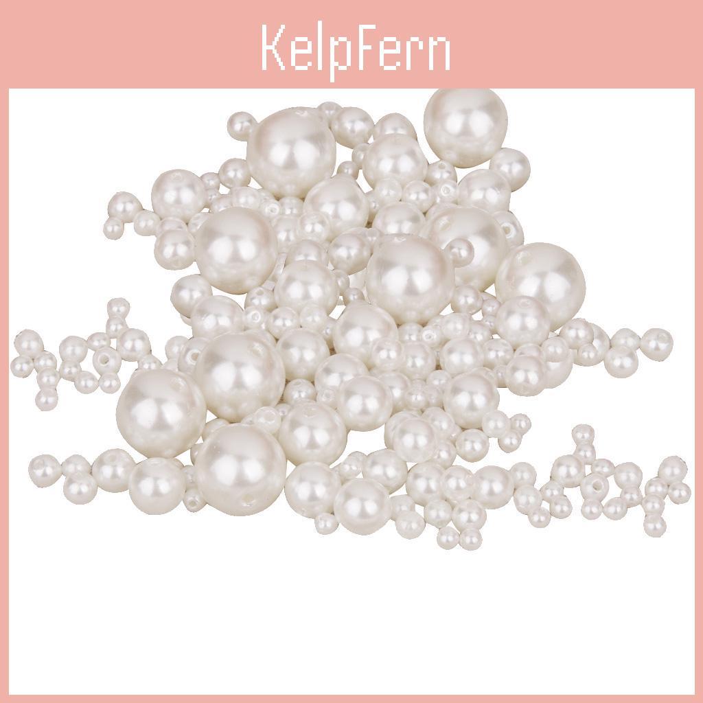 Pearl Beads 300pcs Resin Round Loose Faux Spacer Decorative